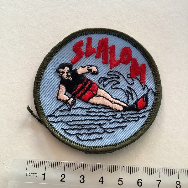 Vintage Slalom Waterski patch from 1960's or 70's