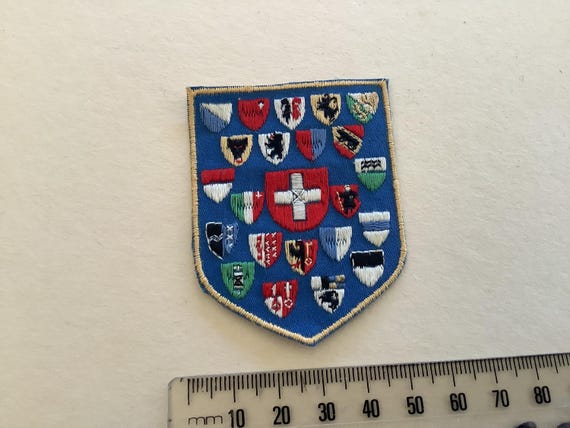 Vintage Switzerland suisse schweiz Swiss flag patch.