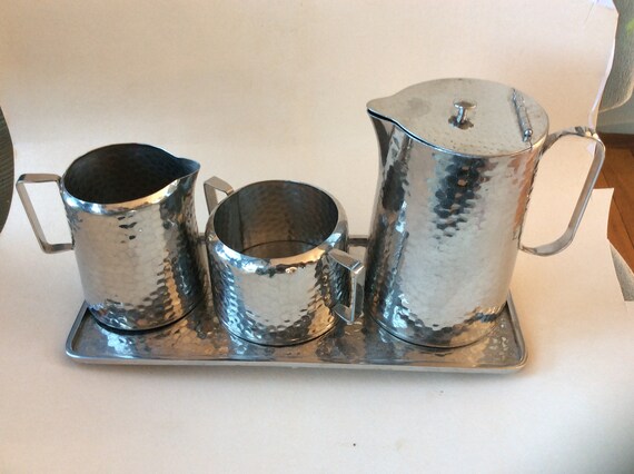 Ye Olde Hall 1934 Or 1935 Staybrite Coffee Service On Tray Etsy