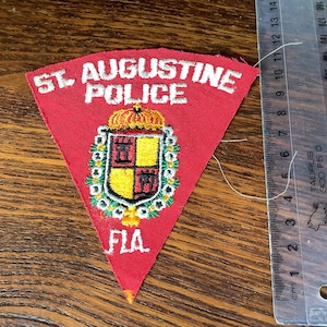 Vintage FLA St Augustine  police embroidered patch