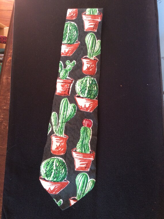 Vintage Moschino tie. Cactus - image 2