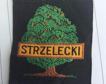 Vintage strzelecki giant tree patch souvenir. Australia
