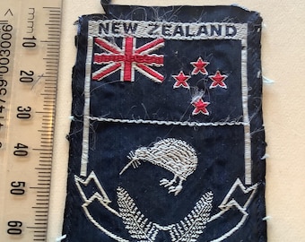 Vintage Nieuw-Zeelandse kiwi-souvenirpatch.