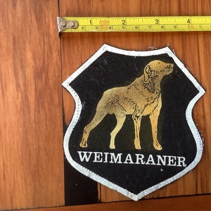 Vintage Weimaraner dog patch screen print circa 1970’s