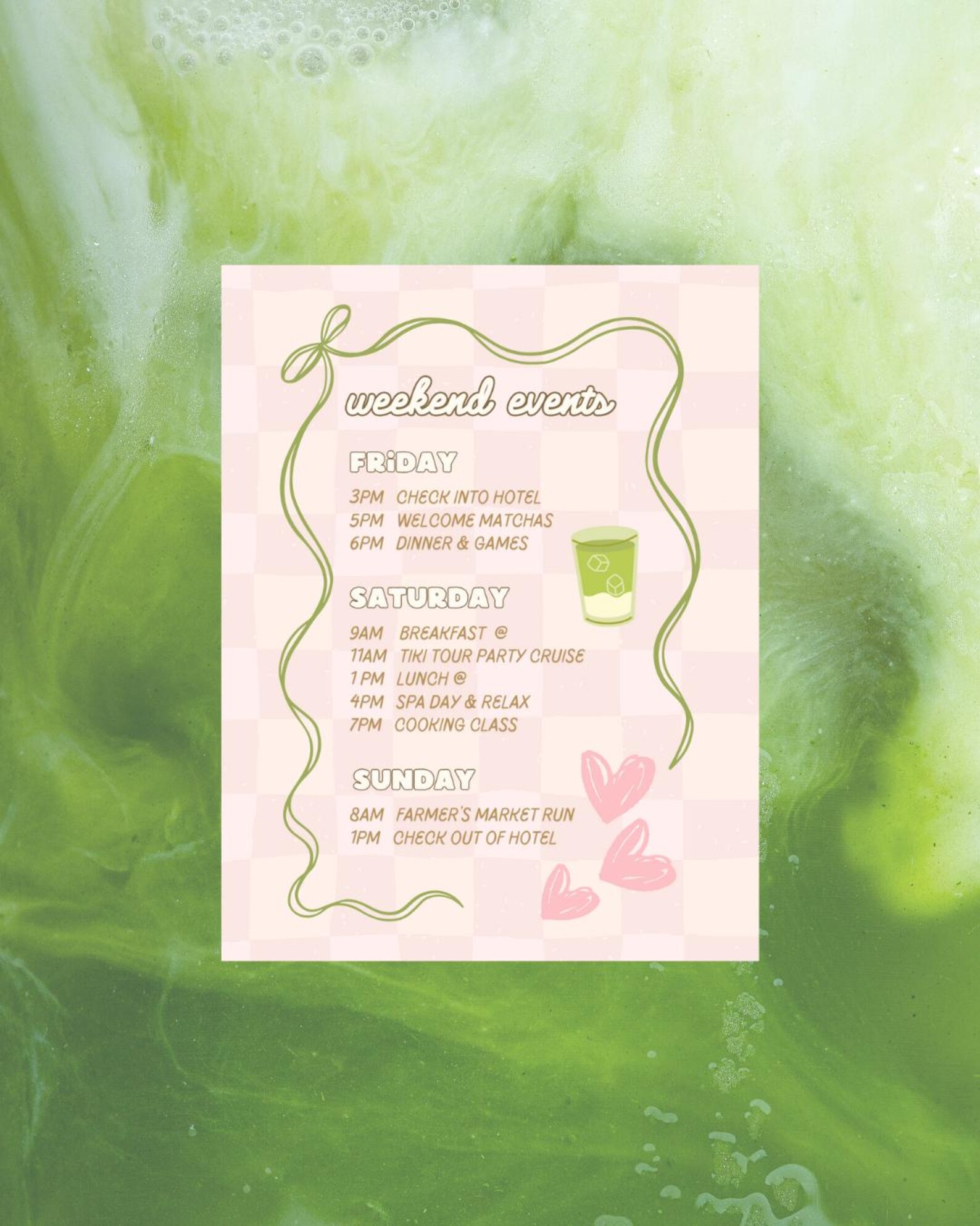 Matcha Made in Heaven Bachelorette Party Invitation Template | Matcha ...