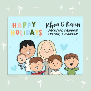 Custom Family Portrait - custom illustration, personalized photo, photo illustration, personalized portrait, gift