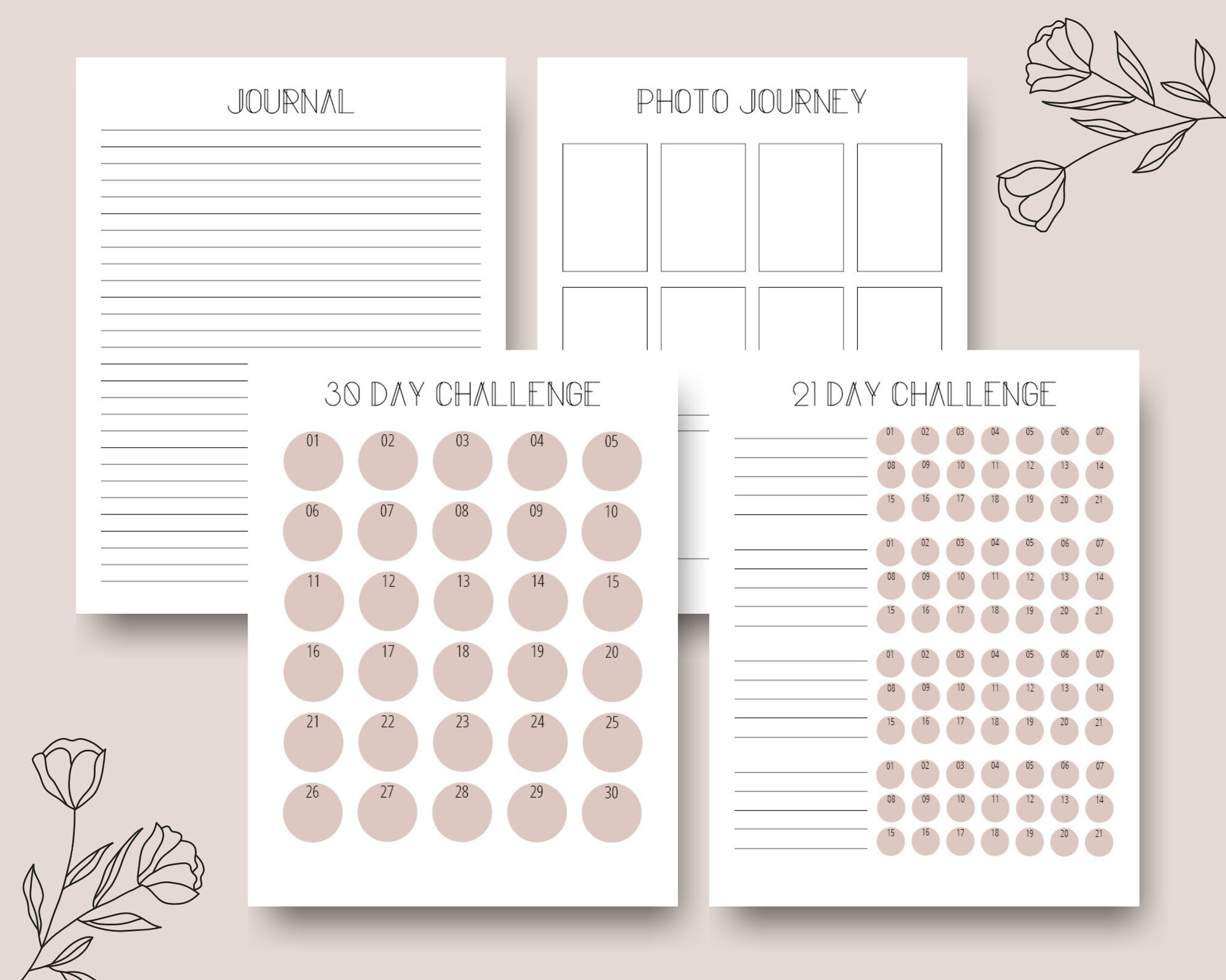 Fitness Planner Insert Printable Printable Planner Inserts - Etsy