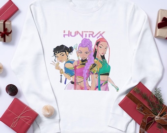 K-Pop Demon Hunters Inspired Kids Crewneck Sweatshirt, K-Pop Fan Gift, Boys & Girls Graphic Shirt