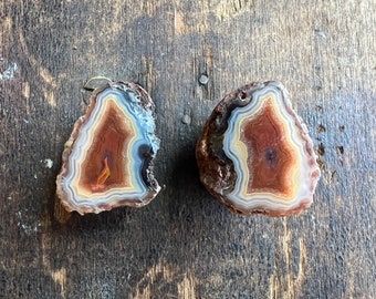 Beautiful Malawi Geode Pair | Mini Agate Pair | Malawi Agate | Natural Agate Pair | 28mm | 32423