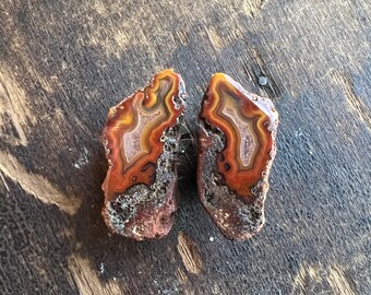 Stunning Malawi Geode Pair | Mini Agate Pair | Malawi Agate | Natural Agate Pair | 40210