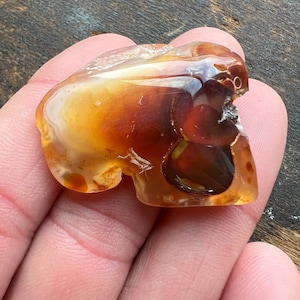 Mexican Fire Agate | Natural Fire Agate Polished Window | 32mm | Rare Agate Collector Stone | 20411