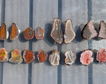 Bulk Malawi Geode Pairs | Unpolished Agate Pairs | Lapidary | Malawi Agate | Quantity 8 | 32202