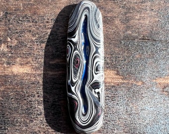 Fordite Cabochon | Detroit Agate Cab Material | Vintage Lapidary Supply | 50mm | 14 Carats | 62902