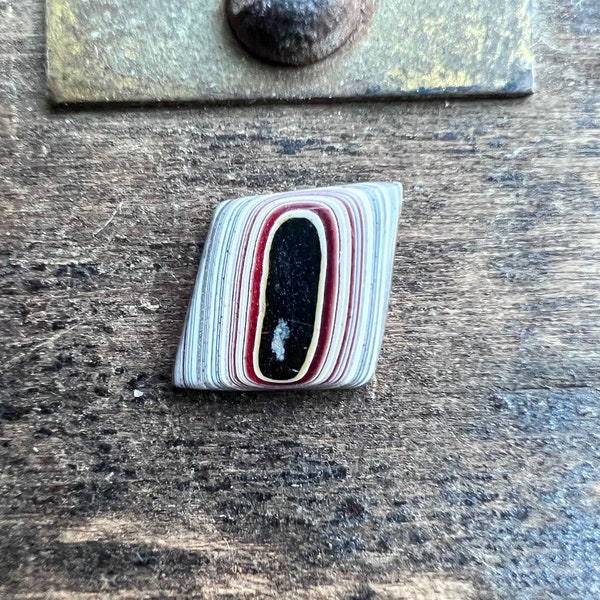 Fordite Cabochon | Detroit Agate Cab Material | Vintage Lapidary Supply | 12mm  | 70108
