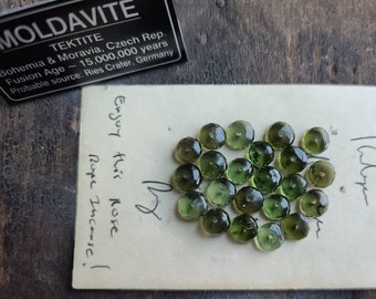 Moldavite Faceted Checkered Cut Rondelle Beads | 6X3mm | Quantity 5 | Meteorite | Tektite | Moldavite From Czech | M3