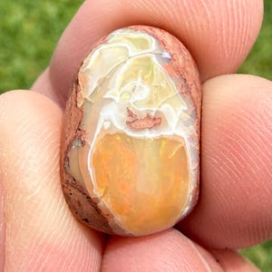 Flash Mexican Fire Opal Cabochon | Natural Cantera Opal Cab | Freeform Flash Opal | 16.5 Carats | 4009