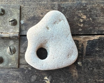 Hagstone | Witch Stone | Israel Holey Stone | Odin Stone | Stone of Protection | Stone with Hole | 1.4 Inches | 12301