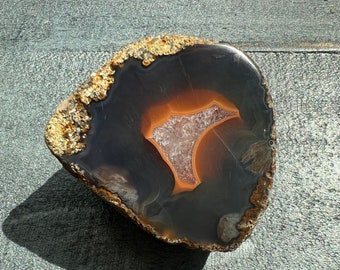 Unique Moctezuma Agate From Mexico | Mexican Agate | Moctezuma Nodule | Moctezuma Agate Geode | 80 Grams | 49mm | 92605