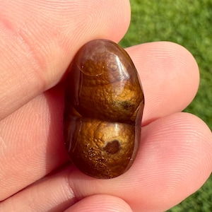 Mexican Fire Agate Cabochon | All Natural Fire Agate Jewelry Supply | Rainbow | 22mm | 18 Carats | Rare Agate Cab | 30406