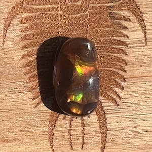 Mexican Fire Agate Cabochon | All Natural Fire Agate Jewelry Supply | Small Rainbow Agate | 17mm | 9 Carats | Rare Agate Cab | 31211