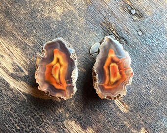 Beautiful Malawi Geode Pair | Mini Agate Pair | Malawi Agate | Natural Agate Pair | 26mm | 30334