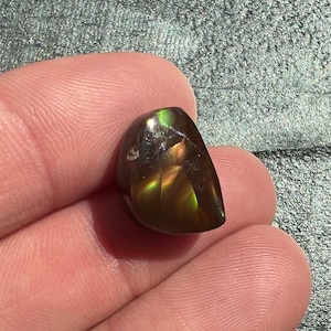 Mexican Fire Agate Cabochon | All Natural Fire Agate Jewelry Supply | Rainbow | 15mm | 9.5 Carats | Rare Agate Cab | 102320