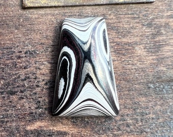 Fordite Cabochon | Detroit Agate Cab Material | Vintage Lapidary Supply | 21mm | 5.5 Carats | 62907