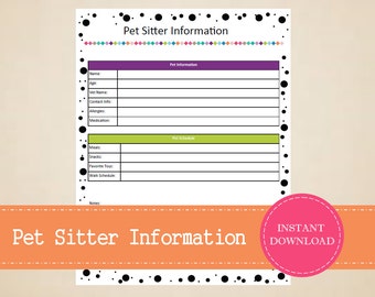 pet vaccine record printable pet care kit pet care etsy