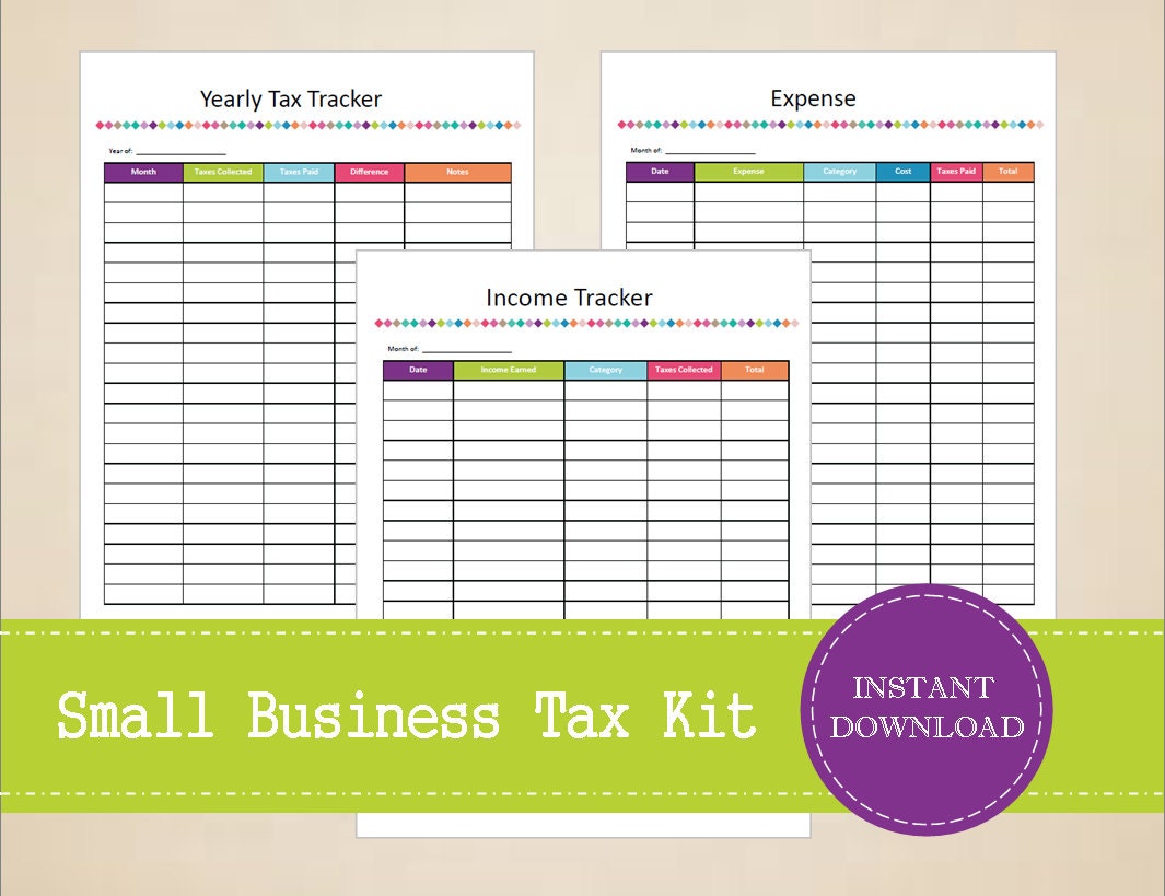 Small Business Tax Kit Printable and Editable INSTANT PDF Etsy