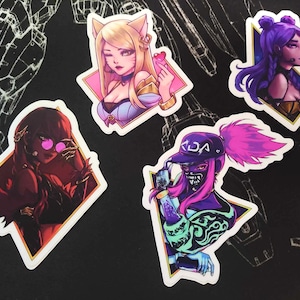 LoL K/DA Vinyl Stickers Ahri | Evelynn | Kaisa | Akali