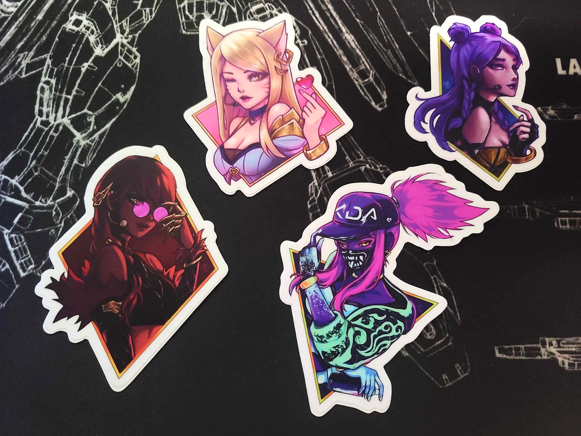 Lol K/DA Vinyl Stickers Ahri | Evelynn | Kaisa | Akali - Etsy
