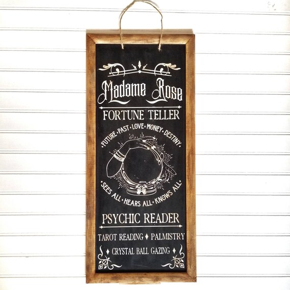 Halloween Decor Fortune Teller Sign Personalized Halloween Etsy