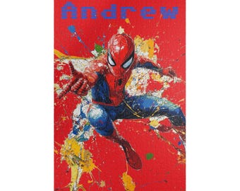 Rompecabezas artístico Spider Splash / 110-1014 piezas con opción de nombre personalizado