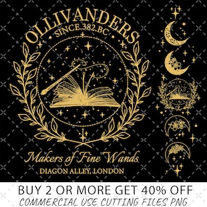 Ollivanders Wand Shop Png, Wizard Book Shop Png, Wizard Wand Png, HP Fan Gift, Universal Trip Png, Witch School Png, HarryP Hog warts Png