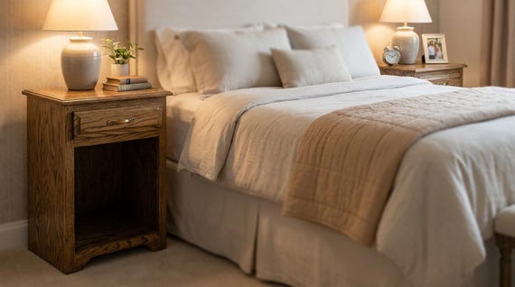 Night stands in red oak and stained in any color.
