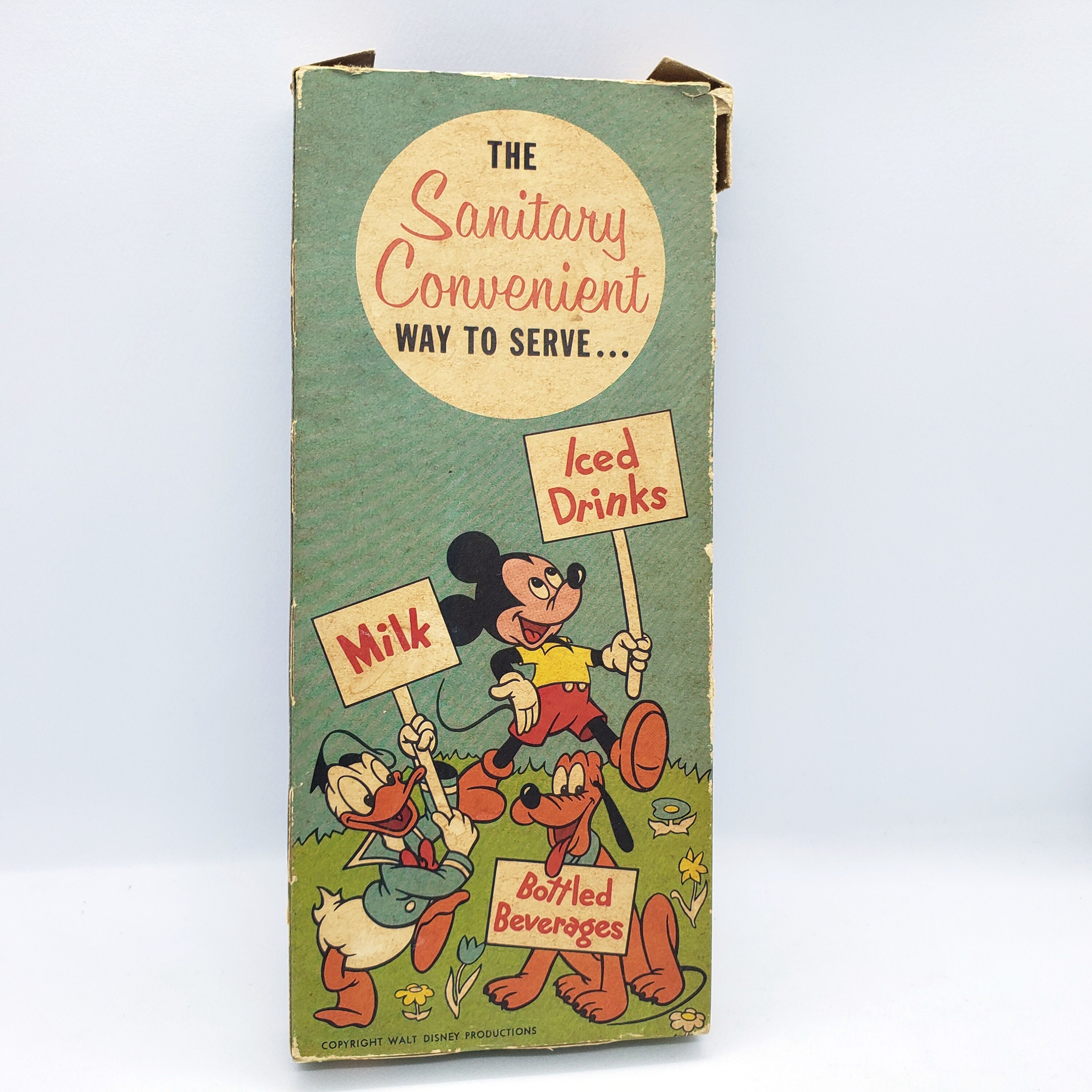 Disney Mickey Mouse original box: 100 paper straws: 50s - Ruby Lane