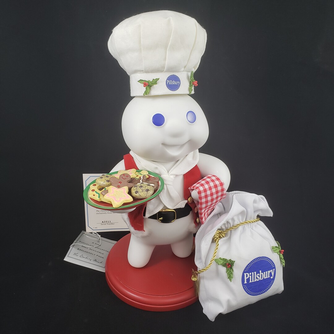 Pillsbury Doughboy Santa Porcelain Doll 2002 Limited Ed, Danbury
