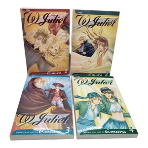 W Juliet Manga Vol 1 to 4, English Version Manga, Enmura, Viz Shojo Manga Books, OOP Manga Series 2004, Gender Bend Romance Shoujo
