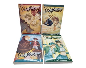 W Juliet Manga Vol 1 to 4, Engelse versie manga, Enmura, Viz Shojo Manga Books, OOP Manga Series 2004, Gender Bend Romance Shoujo