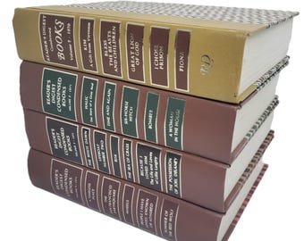 4 Vintage Reader's Digest Volumes Lot, Vintage Aesthetic Books 1960s, Decorative Covers, Old Books for Crafts, Instant Library, Staging Set