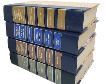 4 Vintage Reader's Digest Volumes Lot, Vintage Aesthetic Books, Decorative Covers, Old Books for Crafts, Instant Library, Staging Books Set