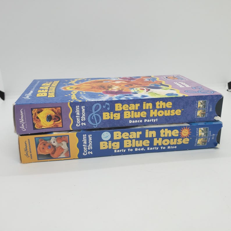 2 Bear in the Big Blue House VHS Tapes, Vtg 90s Jim Henson Disney VHS ...