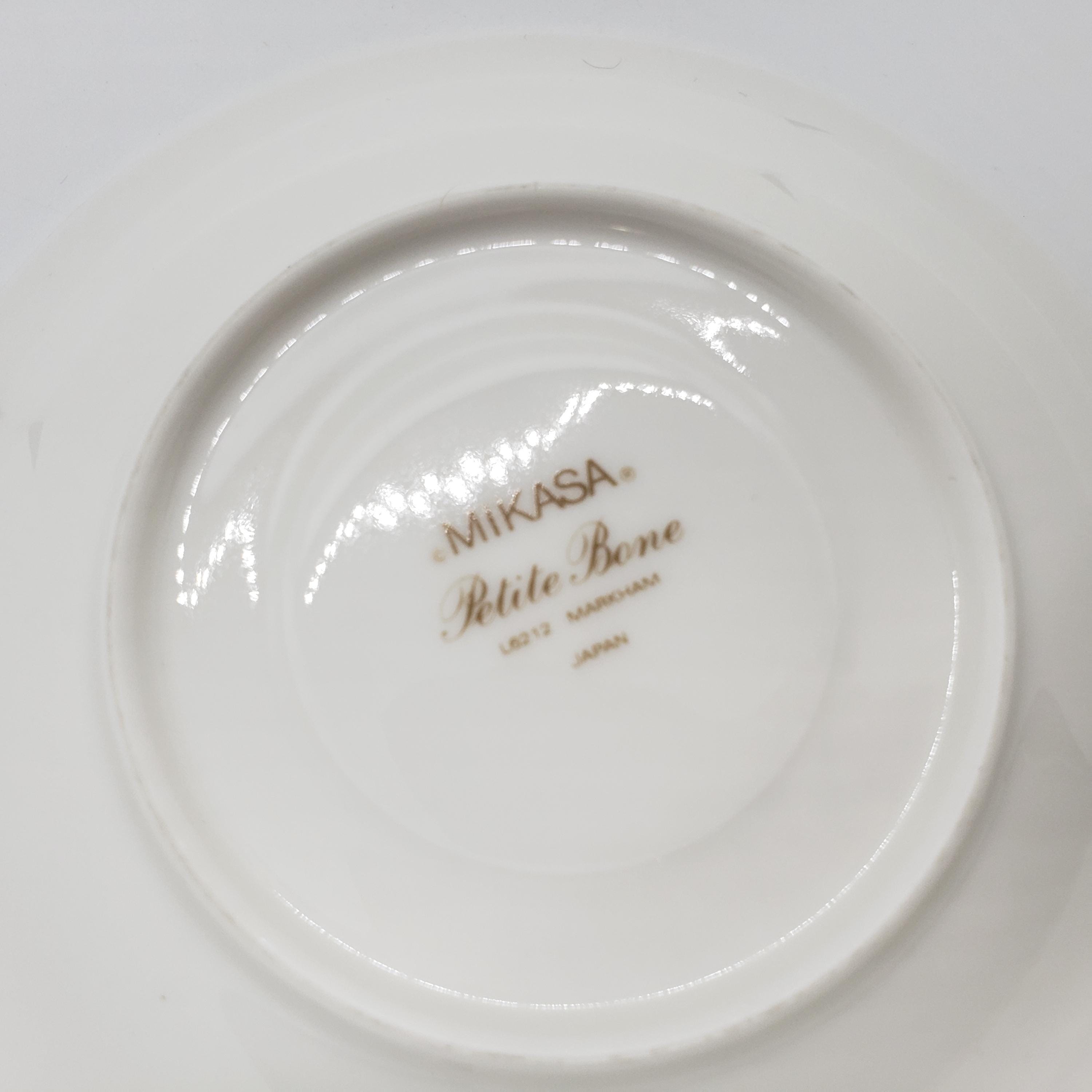 Mikasa Petite Bone China Markham L6212 Saucer Plate Blue Gold Rim