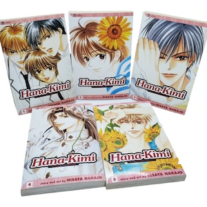 Hana Kimi Manga Vol 1 to 5, English Version, Hisaya Nakajo, Viz Shojo Manga Books, OOP Manga Series 2004, English Manga, Gender Bend Shoujo