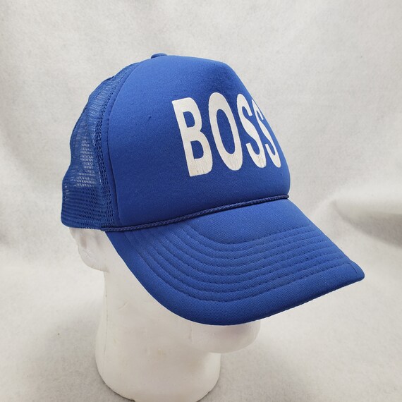 Vintage BOSS Mesh Trucker Hat, Funny Snapback Hat… - image 3