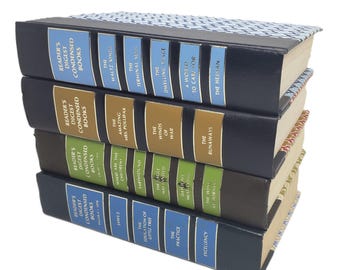 4 Vintage Reader's Digest Volumes Lot, Vintage Aesthetic Books, Decorative Covers, Old Books for Crafts, Instant Library, Staging Books Set