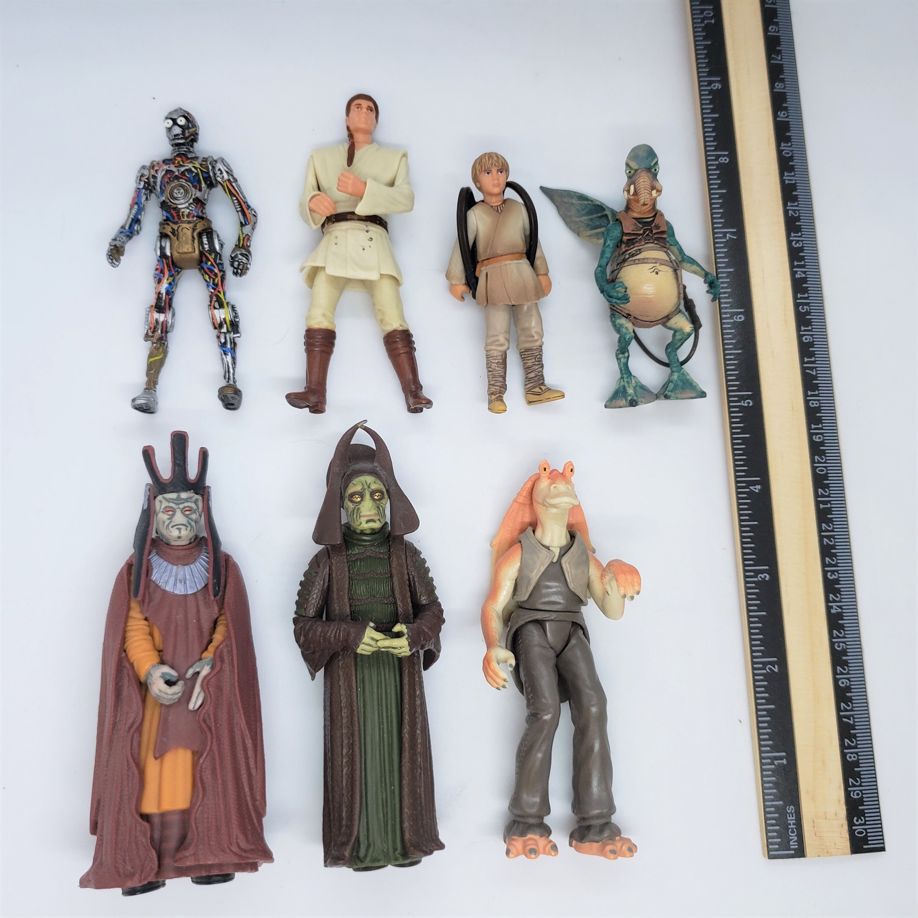 14 Vtg 90s Star Wars Action Figures Lot, Kenner Star Wars