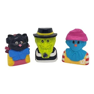 3 Vintage 1998 McDonalds Ronald & Pals Haunted Halloween Candy Dispensers, McDonald&#39;s Halloween Happy Meal Toy, Ronald Birdie Hamburglar