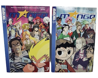 Wschodzące gwiazdy mangi tom 3 i 4, konkurs mangi Tokyopop OOP 2004, pierwsze wydanie, manga angielska, antologia opowiadań mangowych, manga jednoczęściowa