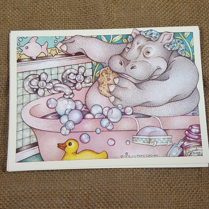 8 Vintage Animal Note Cards Creature Comforts Jill Marie Cardinal 1979 Abraham Lion Blank Unused Cards Funny Stationery Pippa Poolamus